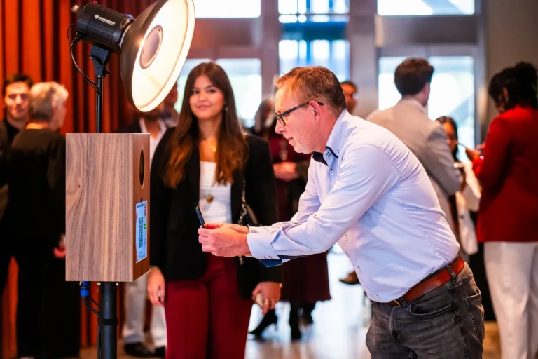 foto uit de photobooth delen via QR