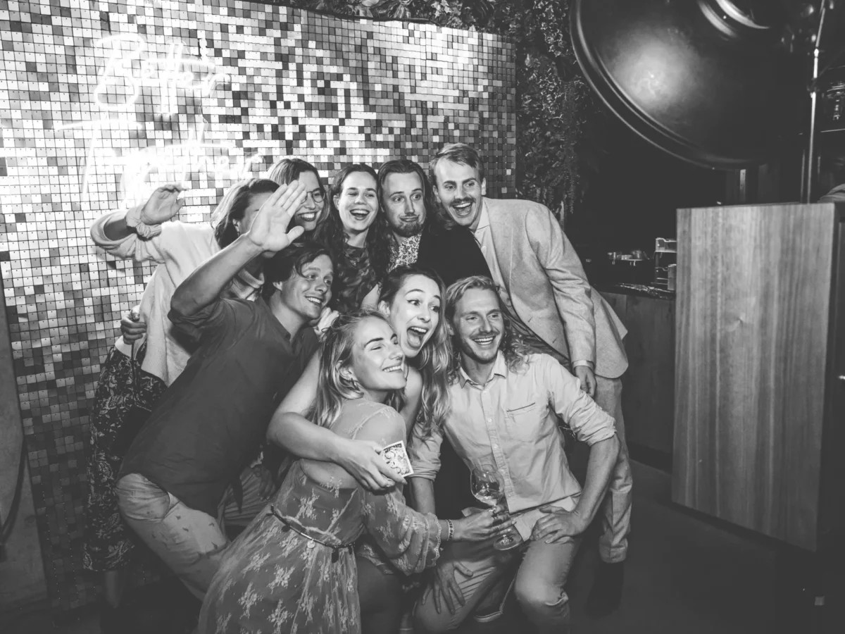 Photobooth fun bij het Houtse meer bruiloft
